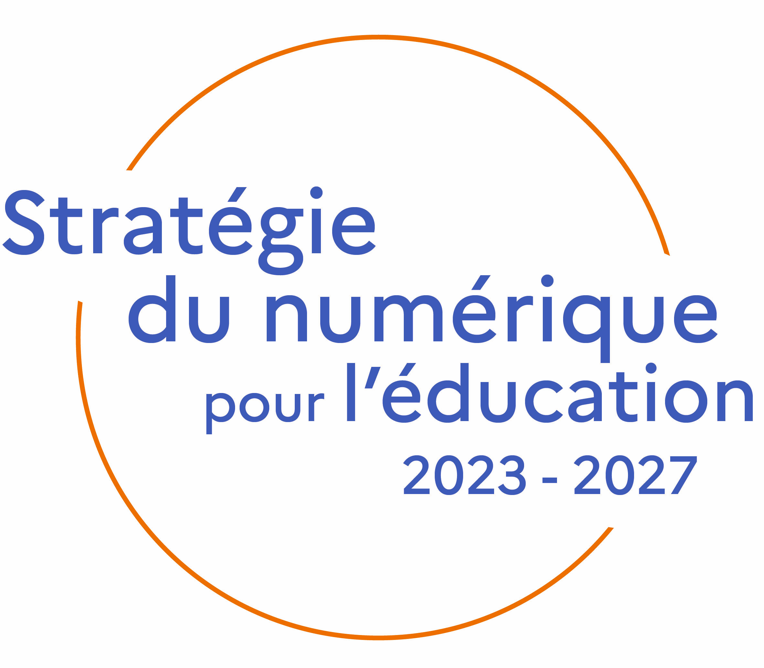 Logo de la stratégie du numérique pour l'éducation.